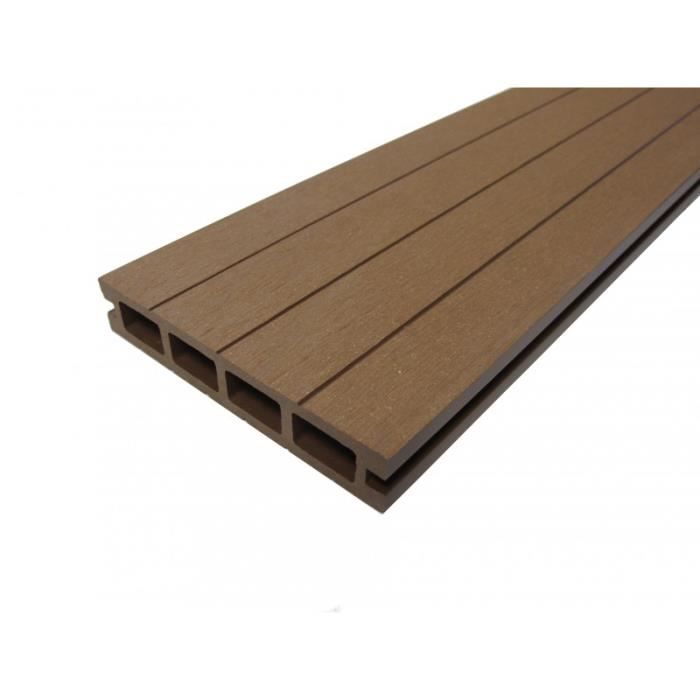 Lame Terrasse Bois Composite Alveolaire Qualita L 360 Cm L 14 Cm E 25 Mm Terre Cuite Achat Vente Revetement En Planche Lame Terrasse Bois Composite Cdiscount