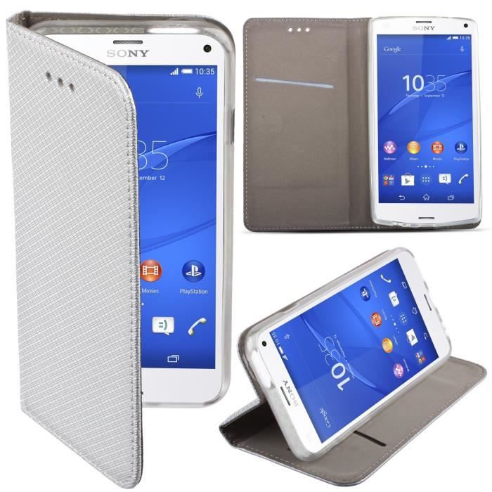 Jolie Coque Livre Pour Sony Xperia XZ3 – Style Flip Bleu, Protection Complète