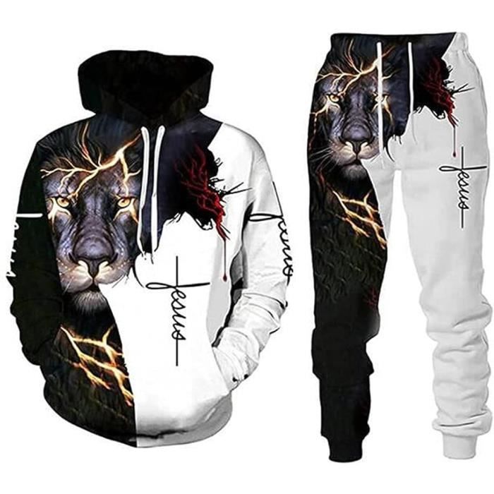 Survêtement Homme Red Bridge Sweat à Capuche Et Pantalon Coupe Ample - Confort Et Style Décontracté