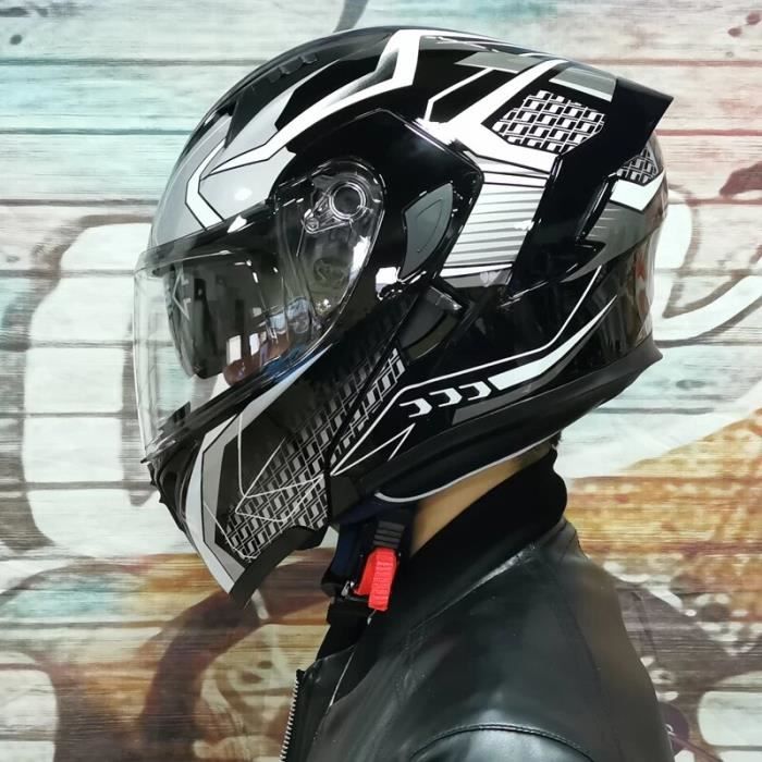 Woljay Casque De Moto Intégral Rabattable à Double - 1