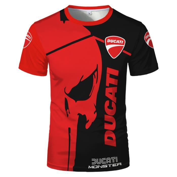 T-shirt d'impression 3D,Dernière Ducati Logo T-shirt 3D Impression