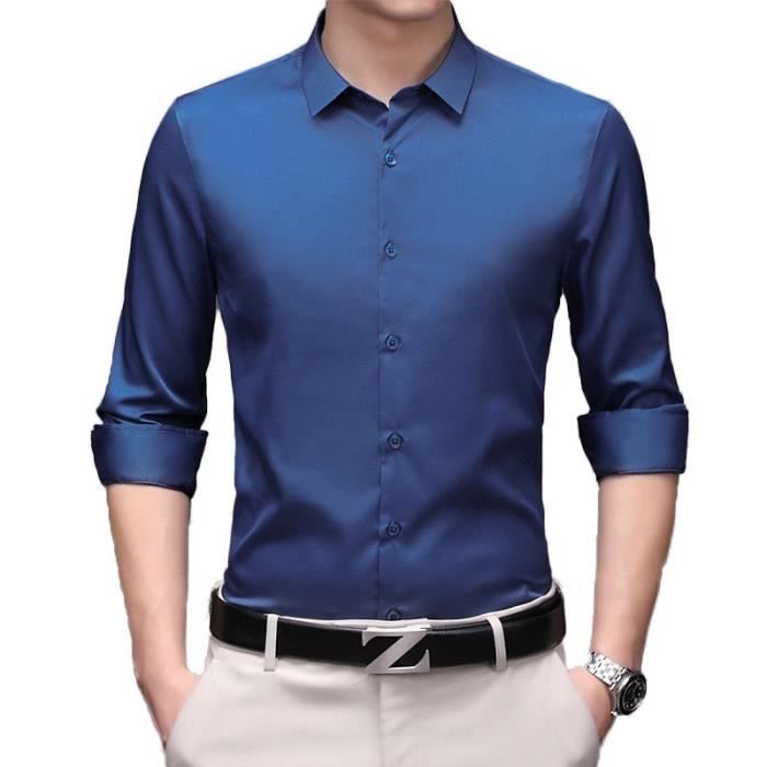 Stratag® Lot de 10 chemises de candidature en 3 parties avec 2 rails de serrage en cuir fin de qualité supérieure Bleu