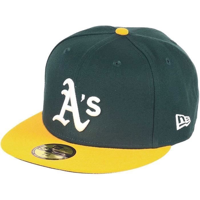 Chapeau ajusté Oakland Athletics New Era 59Fifty vert/jaune