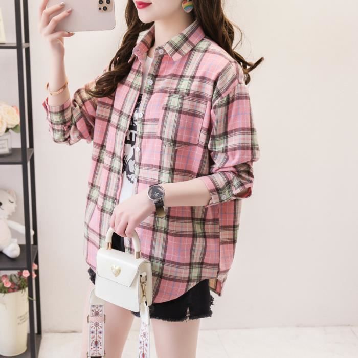 Chemise femme a hot sale carreaux rouge et noir