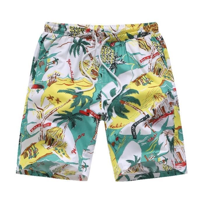 Short De Bain Homme Personnalisable Avec Vos Photos - Tissu Respirant, Léger, Avec Poches - Idéal Plage, Running, Détente