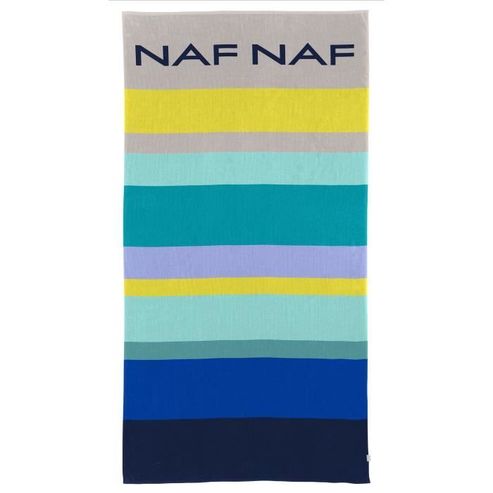 Naf Naf Drap De Plage Ives 100 Coton Multicolore 80 X 160 Cm