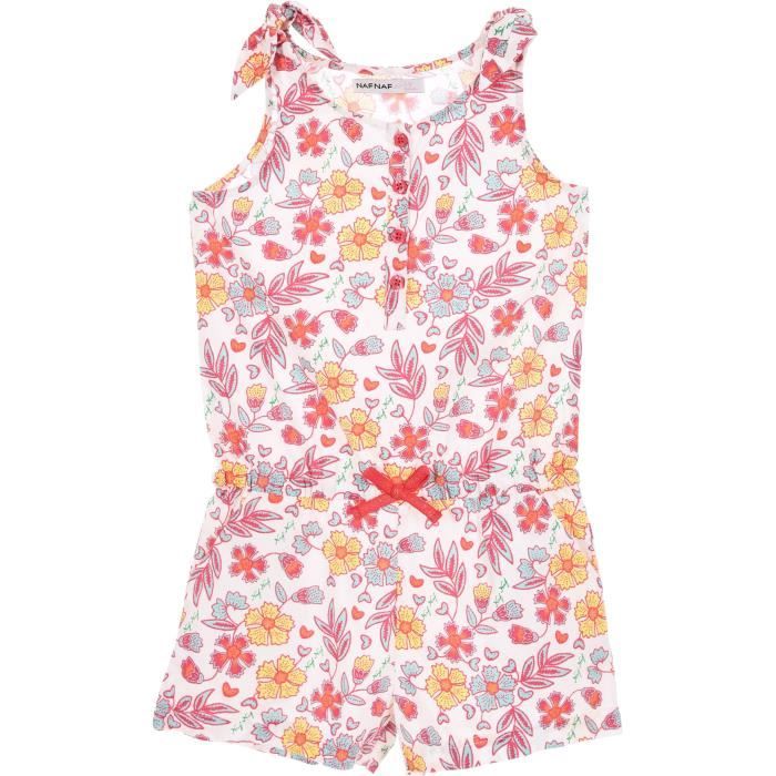 NAF NAF Combinaison Short Blanc Fille Cdiscount Pr t Porter