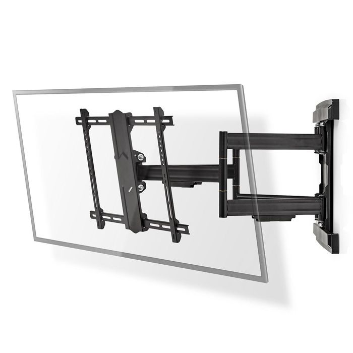 Support TV - NEDIS TVWM6551BK - Montage mural - Noir - Acier - 37-80 - 70 kg