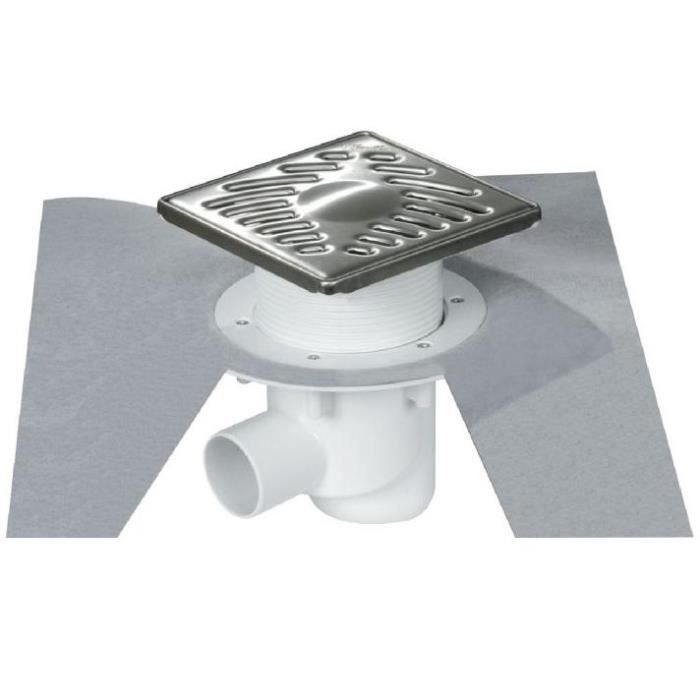 Siphon pour douche carrelée Nicoll - Docia Sicax - 150x150mm - Haut-débit - Anti-odeur