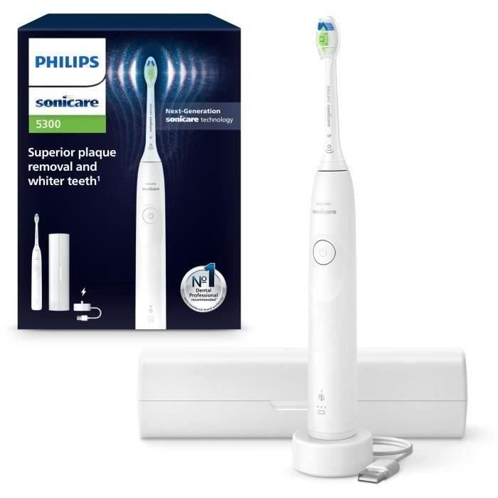 Brosse à dents - PHILIPS - HX7108/02 - Sonicare - Serie 5300 - Blanc - Eléctrique