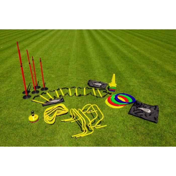 Kit entraînement Foot junior 4 plots + 1 ballon : Chez Rentreediscount  Matériel scolaire