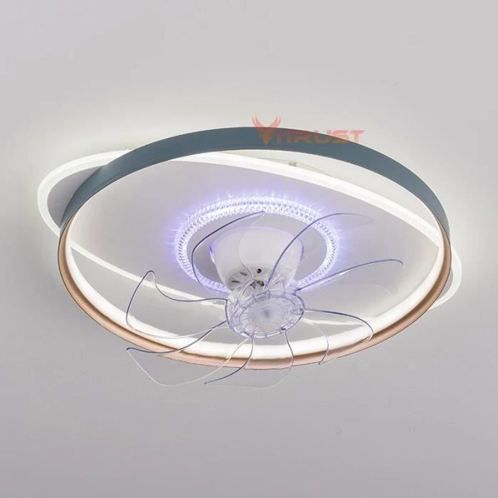 Lindby Ventilateur de plafond avec lumière Minja, argenté, silencieux