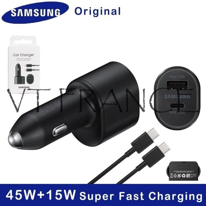 Chargeur USB C SAMSUNG 15W USB-C + cable noir