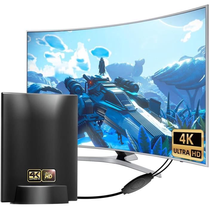 Antenne TV Puissante TNT HD Pour Intérieur Et Extérieur - Antenne HDTV