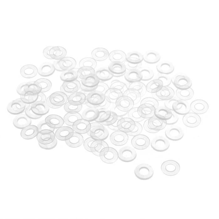 100 Stück Nylon Unterlegscheiben M4 - 15mm Außendurchmesser Für Schrauben & Wasserhähne