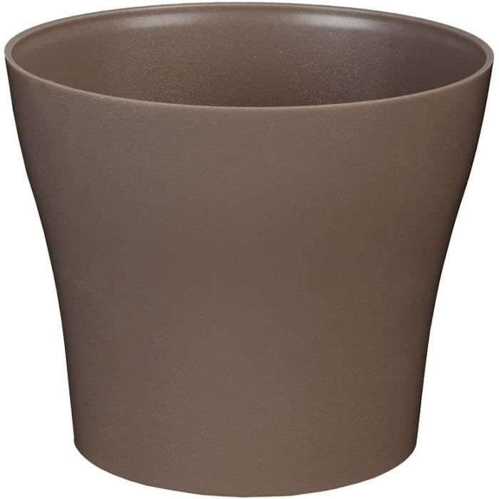 Pot De Fleurs Greemotion 15cm - 1L - Couleur Taupe - Résistant UV Et Gel - Pour Intérieur Et Extérieur
