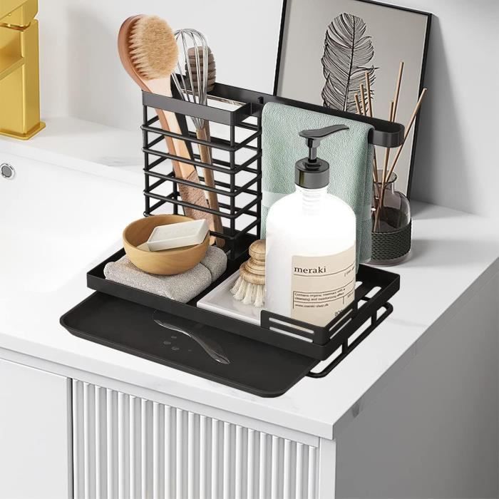 Organiseur évier Noir Organisateur Évier Cuisine Noir | Porte-Éponge Avec Drainage Support Adhésif | Accessoire Rangement Salle De Bain Organisateur Sans Perçage Organiseur évier Noir Organisateur Évier Cuisine Noir | Porte-Éponge Avec Drainage Support Adhésif | Accessoire Rangement Salle De Bain Organisateur Sans Perçage