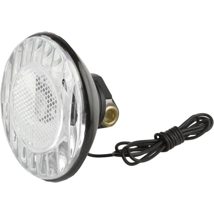 Phare Avant Vélo Dynamo - Éclairage 6V 2.4W Avec Connecteur Fil
