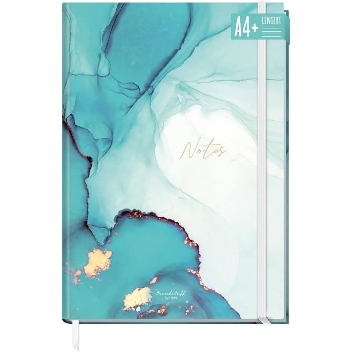 Carnet De Notes Ligné A4+ Élégant Doré Émeraude - 156 Pages, Papier Premium 100g/m², Élastique Et Ruban Marque-Page - Idéal Bullet Journal, Croquis & Journal Intime