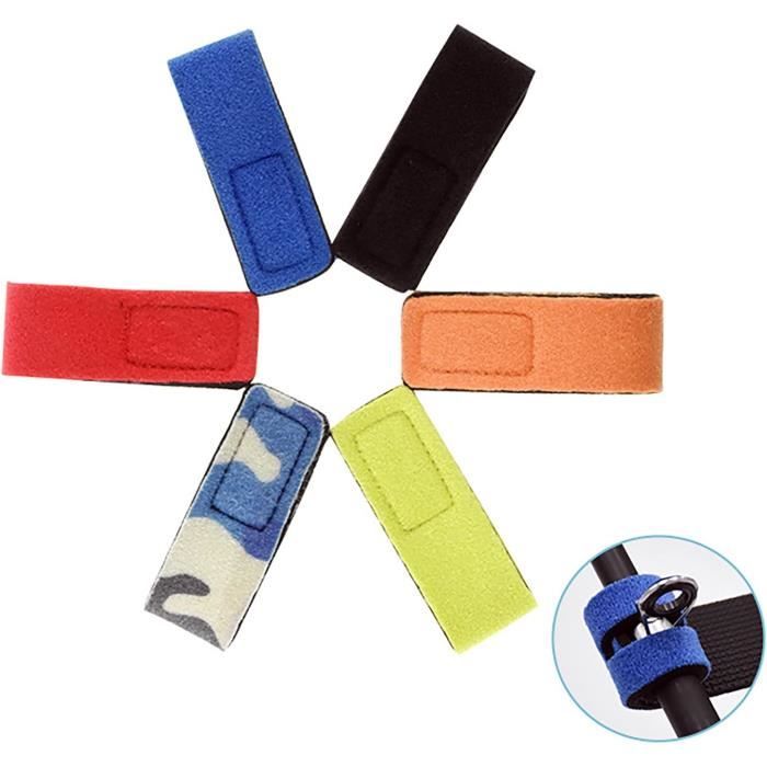 Sangles Attache Canne à Pêche - Lot De 15 (3 Couleurs) Pour Transport Sécurisé