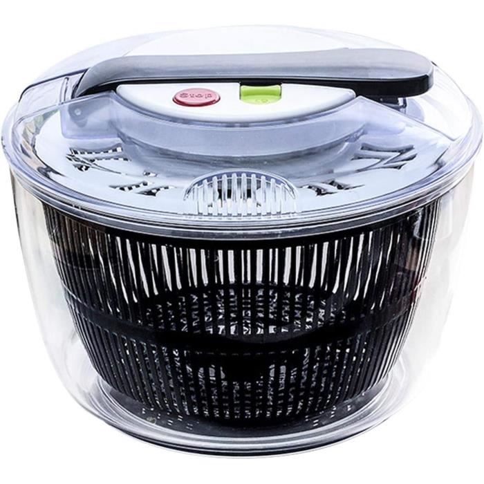Bol Lavage Légumes Pratique Essoreuse à Salade Électrique 4000 Ml - USB, Automatique | Blanc Shaker Vinaigrette