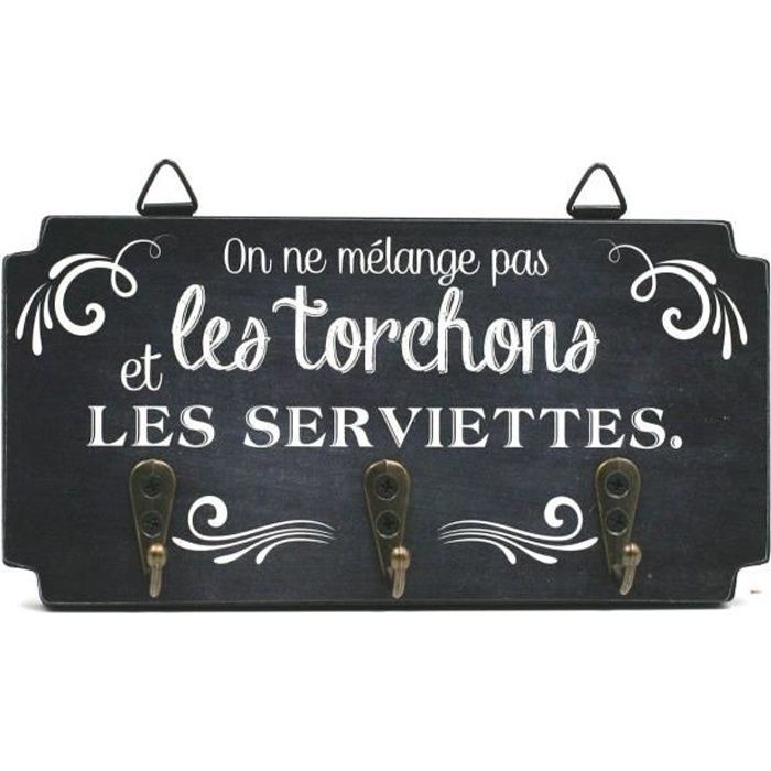 Torchon Neuf Qui N Essuie Pas Art De La Table Accroche Torchon On Ne Melange Pas Les Torchons