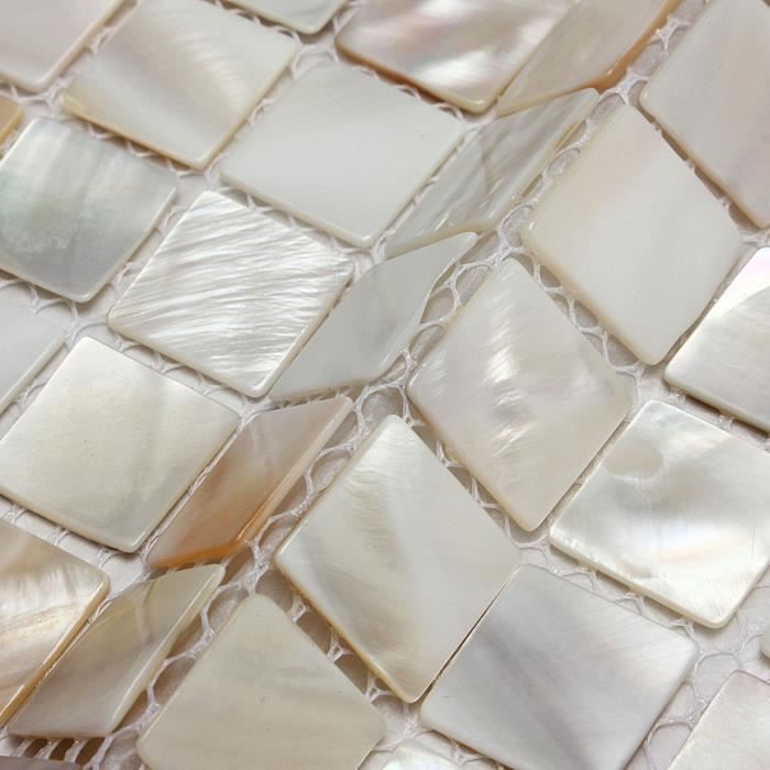 Carre Coquille Carrelage Mosaique Naturel Salle De Bain Cuisine