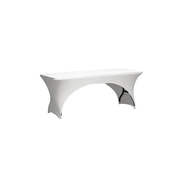Perel Housse de table pour table rectangulaire Arquée Blanc FP400