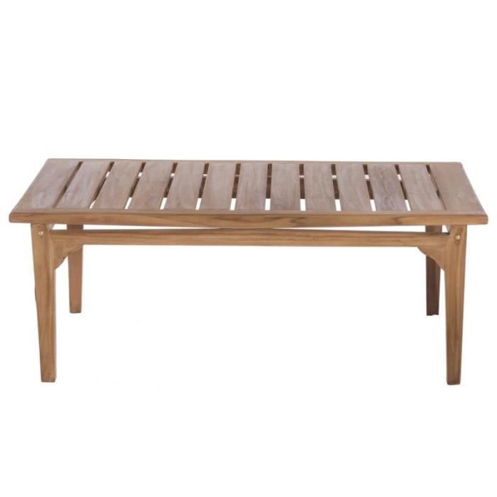Table Basse D Exterieur En Bois De Teck Halaveli L 120 X L 60