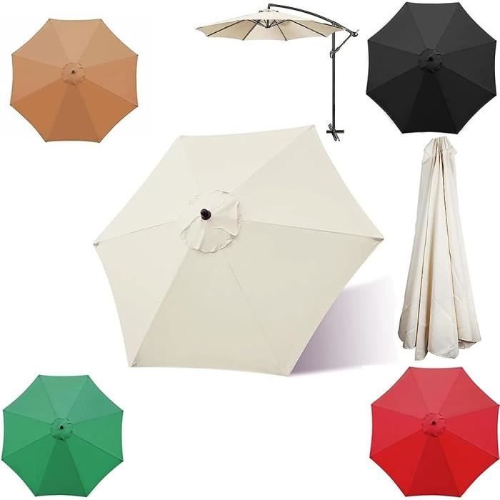 Auvent De Rechange 3x3m Ou 2.5x2.5m Pour Parasol Déporté - Toile Carrée Impermeable 8 Baleines, Remplacement Résistant UV Pour Parasol Terrasse Jardin
