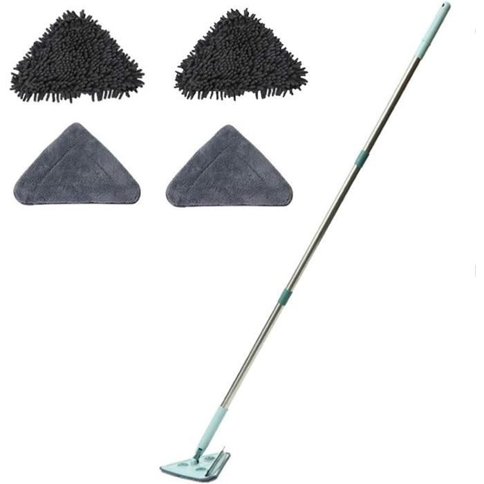 Kit De Lavage Auto TANNESS - Manche Télescopique, 2 Têtes Microfibre Et Gant - Idéal Voiture, Camping-car, Caravane