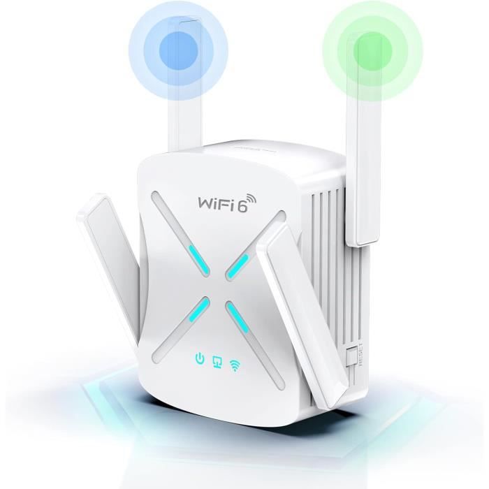 R p teur Wifi 6 Ax1800 Mbps Amplificateur Wifi 6 Bi Bande Repeteur Wifi amplificateur-wifi-puissant-nouvelle-g-n-ration