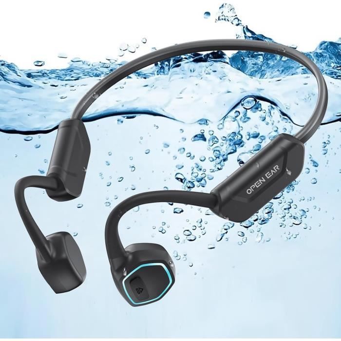 Casque Conduction Osseuse étanche IP68 - Bluetooth 5.3 Avec Mémoire 32Go Pour Natation Et Sport