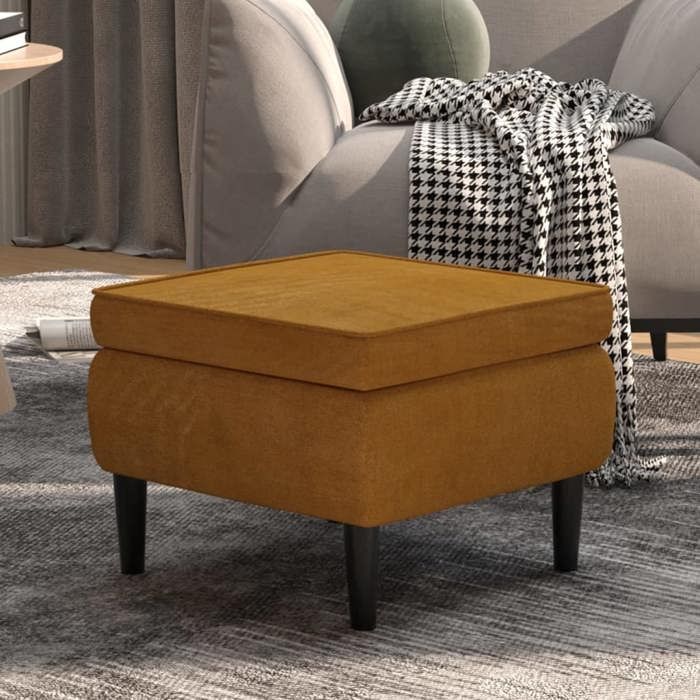 vidaXL Tabouret avec Pieds en Bois Siège Pouf Repose-pied Tabouret de Canapé Salon Salle de Séjour Chambre à Coucher 329444
