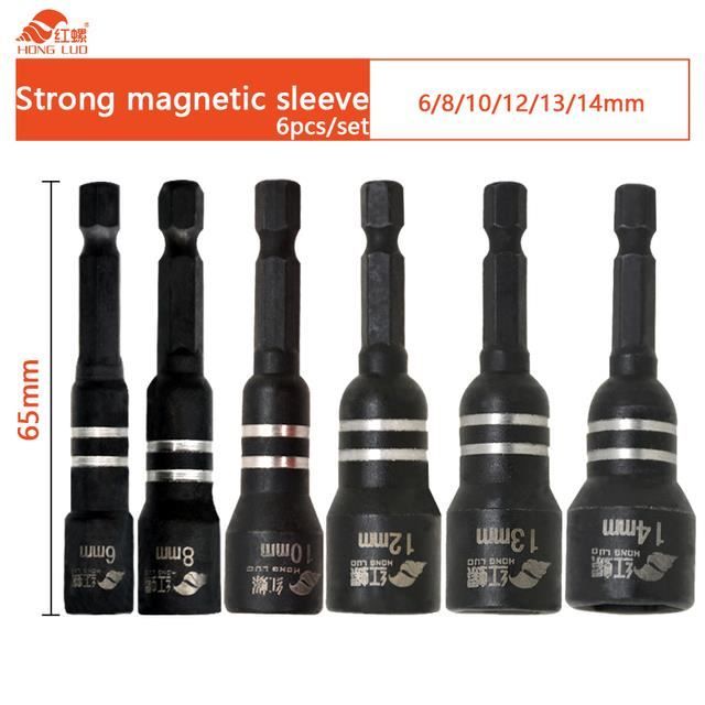 Douille Visseuse 10 Piu00e8ces Magnu00e9tique 6mm -19 Mm 1/4" Adaptateur A Choc Adaptateur 1/4 1/2