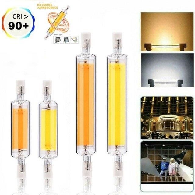 Ampoule,Natural Light40W 118mm220V1 PIÈCETube en verre LED R7S COB