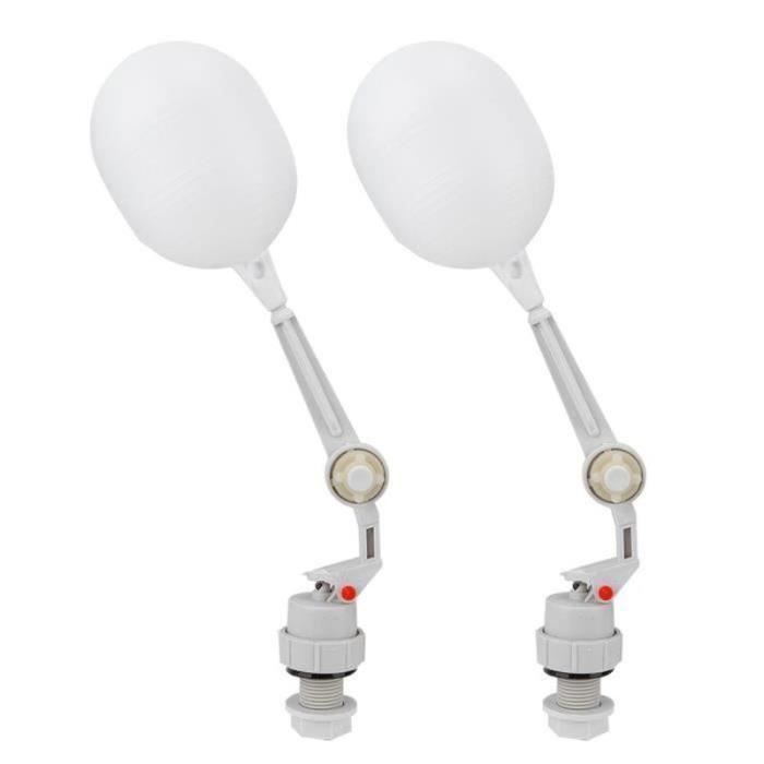Vanne à Flotteur 3/4" - Lot De 2 - Plastique ABS/PE - Bras Réglable - Pour Abreuvoir, Réservoir, étang, Bassin