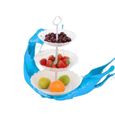 Assiette de fruits blancs à trois niveaux et support à dessert Panier de collations pour plateau de  RANGEMENT - CASIER - ETAGERE-1