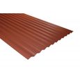Plaque acier ondulée réversible noir mat - rouge mat 200x90cm - MCCOVER - Idéal pour couverture ou bardage-1