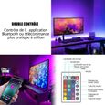 RUMOCOVO® Ruban LED, Lumineuse Led 5050 RGB SMD Multicouleur Rétroéclairage TV avec Télécommande App , Alimenté par USB 2M-1