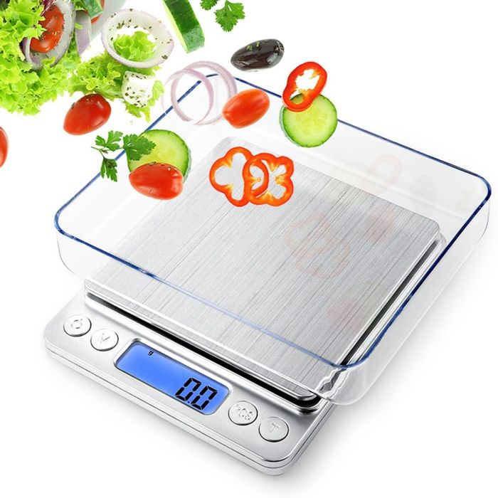 Balance De Cuisine Numérique étanche - Précision 1g, 7 Unités, écran LCD, Max 5 Kg