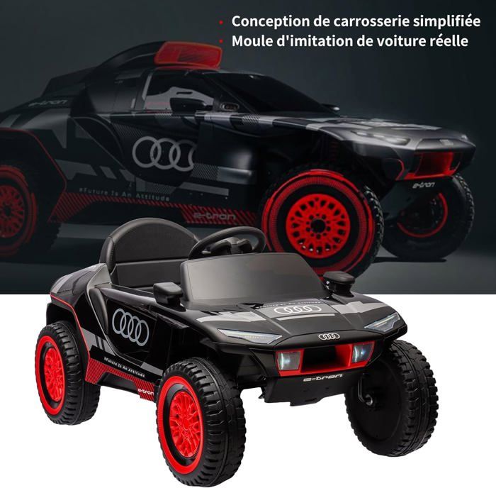 FINOOS Voiture électrique pour Enfants A.UDI SQ8 e-tron 12V avec télécommande 2,4GHz, klaxon, LED, Musique, démarrage progressif, Enfants de 1 à 4 Ans (Noir FINOOS Voiture électrique pour Enfants A.UDI SQ8 e-tron 12V avec télécommande 2,4GHz, klaxon, LED, Musique, démarrage progressif, Enfants de 1 à 4 Ans (Noir