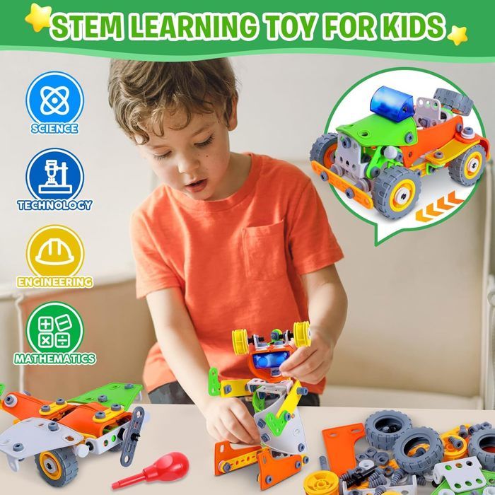 Blocs de Construction Jouet Enfant – 5 en 1 Kit de Construction 3D ...