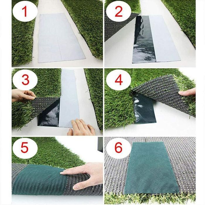Ruban de gazon auto-adhésif pour jonction de pelouse synthétique Ruban de gazon auto-adhésif pour jonction de pelouse synthétique