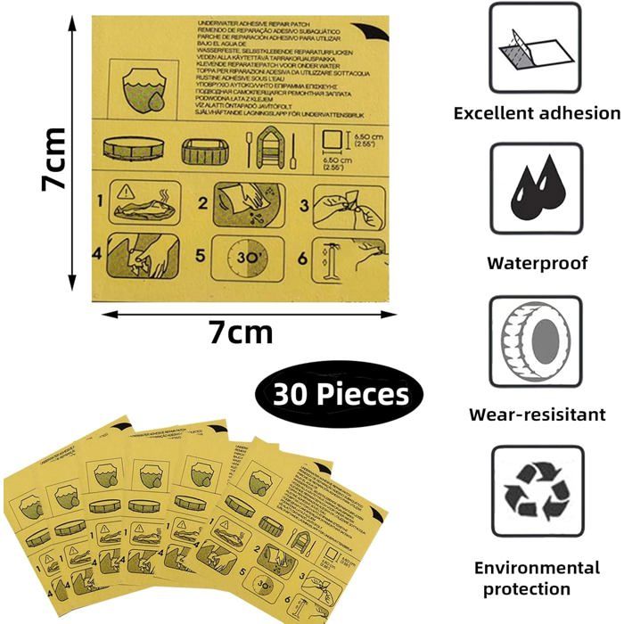 40 Pièces Rustine Piscine Kit de Réparation Patchs de Réparation Auto-Adhésifs PVC Patch Liner Piscine pour Lits Gonflables Anneaux de Natation Kayaks Piscines (Rectangle/Rond 40 Pièces Rustine Piscine Kit de Réparation Patchs de Réparation Auto-Adhésifs PVC Patch Liner Piscine pour Lits Gonflables Anneaux de Natation Kayaks Piscines (Rectangle/Rond