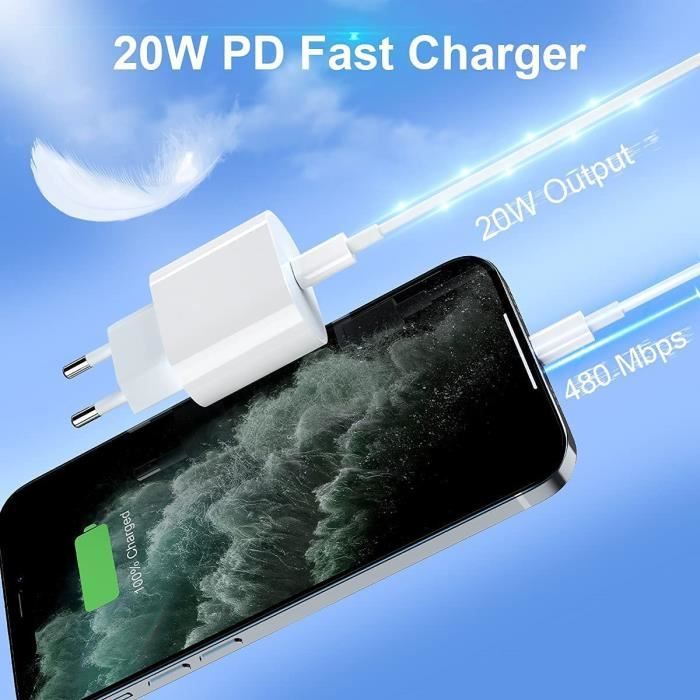 Chargeurs,UGREEN 30W PD chargeur pour iPhone 11 X Xs 8 Macbook USB Type C  chargeur rapide téléphone QC3.0 USB C - Type EU Plug - Cdiscount Téléphonie