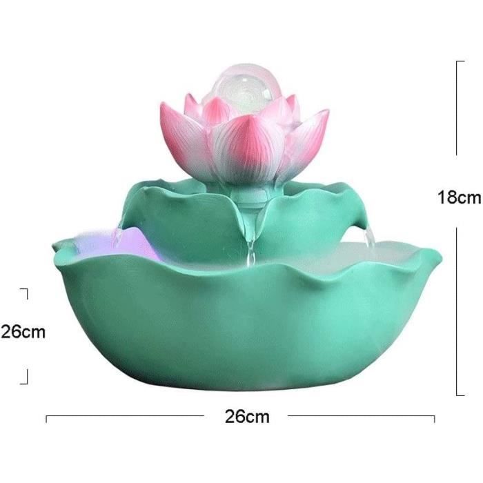 Fontaine d'eau de table LED éclairé bureau USB Lotus ornement décoratif fontaine  d'intérieur pour chambre à coucher - Cdiscount Jardin