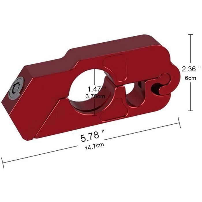 Verrou De Guidon Moto Rose - Antivol Aluminium Pour Frein, Sécurité Renforcée