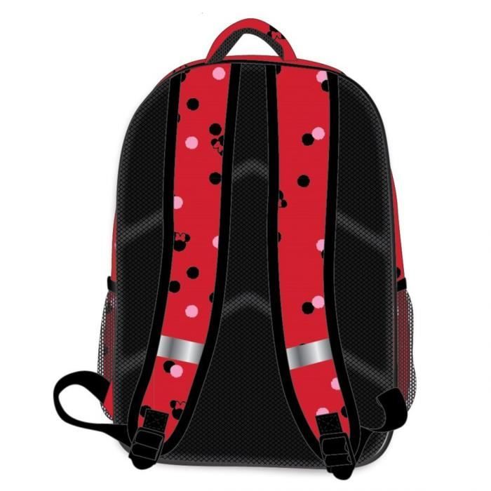 Grand Sac dos Minnie Mouse Disney 42 cm Rouge 3 compartiments