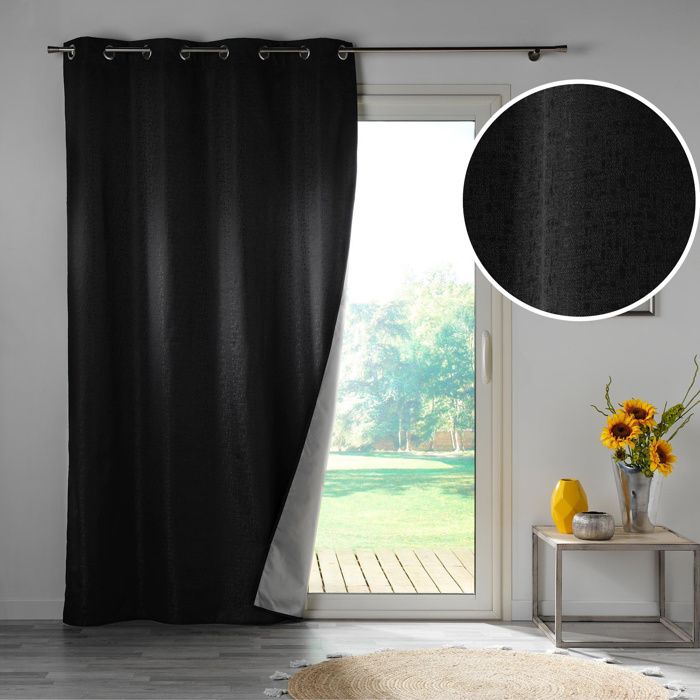 MRTREES Rideau Occultant Thermiques 140x240 cm Noir Rideau Thermique